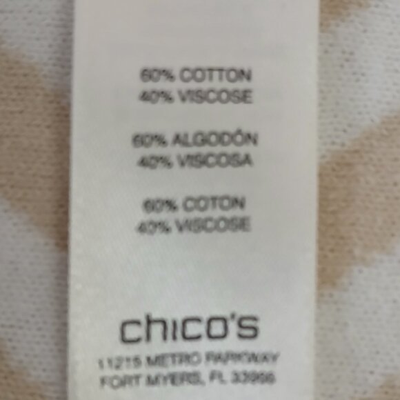 Chico's sweater vest - size 0 - tan and white - Picture 4 of 5